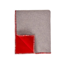 Load image into Gallery viewer, WOOL BLANKET IN CAYENNE & CLOUD