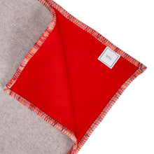 Load image into Gallery viewer, WOOL BLANKET IN CAYENNE & CLOUD