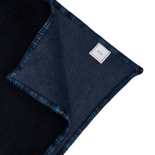 Load image into Gallery viewer, WOOL BLANKET IN NAVY &amp; DENIM
